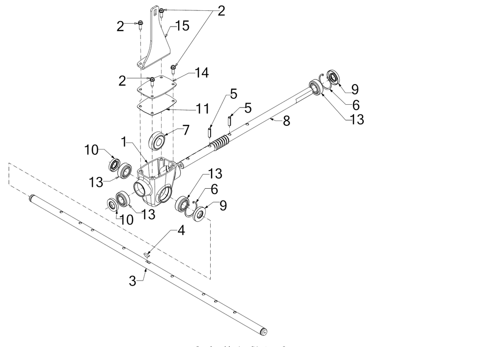 Auger Gearbox Diagram and Parts List for 3X34-INCHPRO (31AH8ESV710)(2017) Cub Cadet Snow Blower